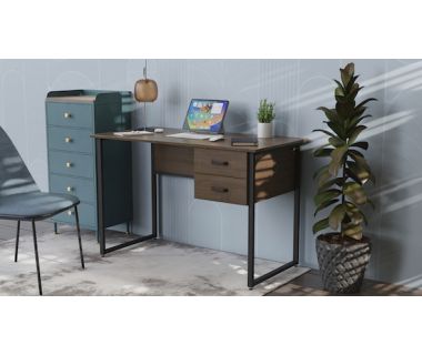 Компьютерный стол Ferrum-decor Дакота 75x140x60 черный ДСП Дуб Сонома Труфель 16мм (FRD-101928)