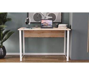 Комп'ютерний стіл Ferrum-decor Курт 75x120x70 білий ДСП Дуб Артізан 32мм (FRD-102244)