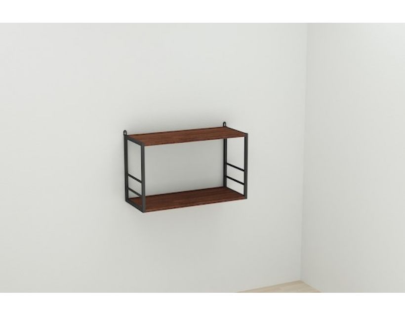 Книжкова полиця універсальна Ferrum-decor Стім 1 38x63x26 чорний ДСП Венге 16мм (FRD-106177)