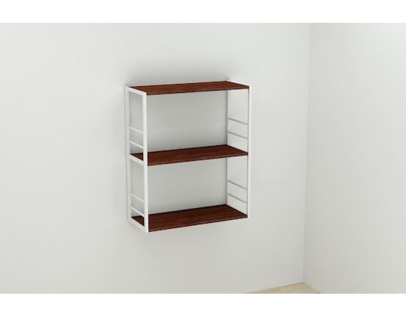 Книжная полка универсальная Ferrum-decor Стим 2 74x63x26 белый ДСП Венге 16мм (FRD-106174)