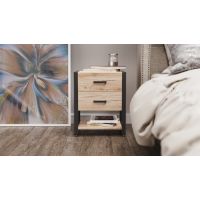 Тумба універсальна Ferrum-decor Вів'єн 2/1 50x41x40 чорний ДСП Дуб Артизан 16мм (FRD-104172)