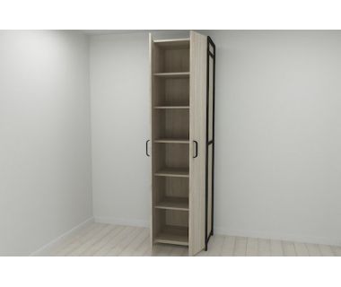 Шкаф Гардероб Уни секция 7 серии Конект Ferrum-decor 220x60x50см Черный металл ДСП Дуб Сонома 16 мм (FRD-104561) Шкаф Гардероб Уни секция 7 серии Конект Ferrum-decor 220x60x50см Черный металл ДСП Дуб Сонома 16 мм (FRD-104561)
