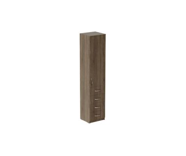 Пенал Анжело Ferrum-decor на 3 полиці з дверима та 4 ящиками 1900x400x380 ДСП Дуб Сонома Трюфель 16 мм (FRD-104934)