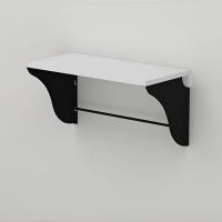 Настінна полиця Ferrum-decor Комфі 260x700x240 метал Чорний ДСП Білий 16 мм (FRD-102758)