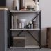 Етажерка 3/60 Ferrum-decor Серії Коннект 75x60x28 чорний ДСП Бетон 16мм (FRD-104256)