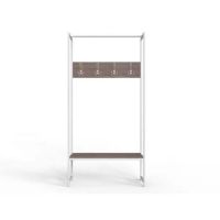 Вешалка напольная Ferrum-decor Трелис 12 180x90x38 белый ДСП Дуб Сонома Трюфель 16мм (FRD-104317)