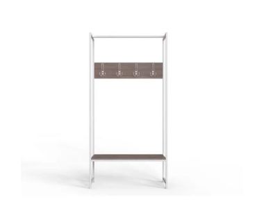 Вешалка напольная Ferrum-decor Трелис 12 180x90x38 белый ДСП Дуб Сонома Трюфель 16мм (FRD-104317)