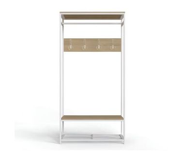 Вешалка напольная Ferrum-decor Трелис 15 180x90x38 ДСП белый Дуб Сонома 16мм (FRD-104370)