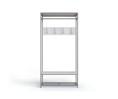 Вешалка напольная Ferrum-decor Трелис 15 180x90x38 серый ДСП Белый 16мм (FRD-104373)