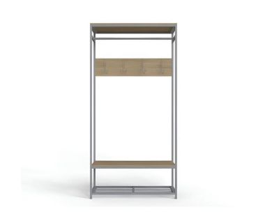 Вешалка напольная Ferrum-decor Трелис 15 180x90x38 серый ДСП Дуб Сонома 16мм (FRD-104376)