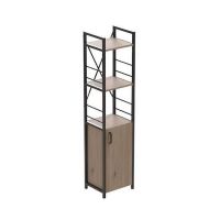 Етажерка 3/34 Серії Конект з тумбою 144x34x28 Чорний ДСП Дуб Сан-Марино FRD-104422