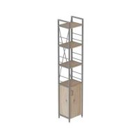Этажерка 4/34 Серии Конект с тумбой 179x34x28 Серый ДСП Дуб Сан-Марино FRD-104478