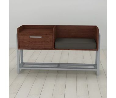 Банкетка з тумбочкою Ferrum-decor Бланка 540x1000x320 метал Сірий ДСП Венге 16 мм (FRD-105305) Банкетка з тумбочкою Ferrum-decor Бланка 540x1000x320 метал Сірий ДСП Венге 16 мм (FRD-105305)