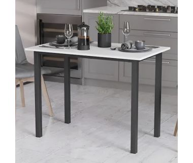 Стол универсальный Knap Ferrum-decor 750x1400x600 Черный металл ДСП Белый 16 мм (FRD-106354)
