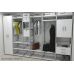 Шкаф Гардероб Уни секция 7 серии Конект Ferrum-decor 220x60x50см Серый металл ДСП Белый 16 мм (FRD-104563)