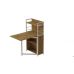 Стіл книга з етажеркою Практик 1 Ferrum-decor 1200x640x990 Білий метал ДСП Дуб Артизан 16 мм (FRD-104623)