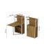 Стіл книга з етажеркою Практик 1 Ferrum-decor 1200x640x990 Білий метал ДСП Дуб Артизан 16 мм (FRD-104623)