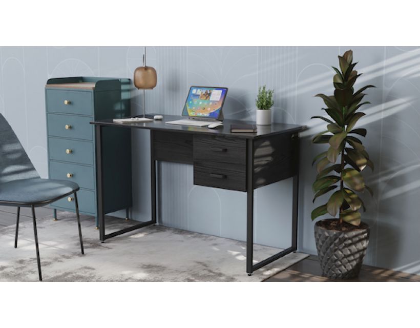 Комп'ютерний стіл Дакота 75x120x70 чорний ДСП Сосна Кембра 16мм FRD-101948