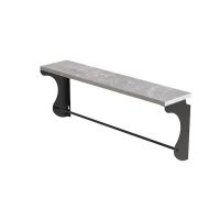 Полиця настінна Ferrum-decor Юзіби 270x700x150 метал Чорний ДСП Бетон 16 мм (FRD-102701)