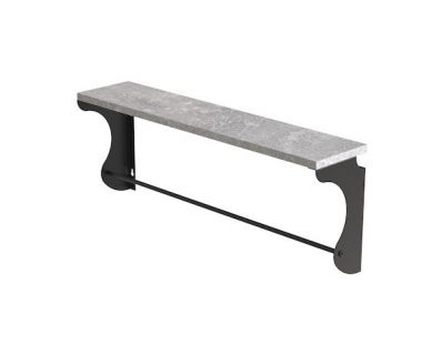 Полка настенная Ferrum-decor Юзибы 270x700x150 металл Черный ДСП Бетон 16 мм (FRD-102701) Полка настенная Ferrum-decor Юзибы 270x700x150 металл Черный ДСП Бетон 16 мм (FRD-102701)