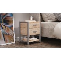 Тумба універсальна Ferrum-decor Вів'єн 2/1 50x41x40 сірий ДСП Дуб Артизан 16мм (FRD-104182)