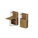 Стіл книга з етажеркою Практик 1 Ferrum-decor 1200x640x990 Білий метал ДСП Дуб Артизан 16 мм (FRD-104623)