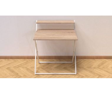 Стіл трансформер Компакт 2 Ferrum-decor 750x790x720 Білий метал ДСП Дуб Сонома 16 мм (FRD-104700)