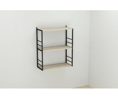 Книжкова полиця універсальна Ferrum-decor Стім 2 74x63x26 чорний ДСП Дуб Сонома 16мм (FRD-104106)