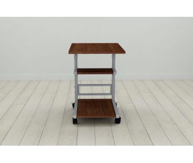 Стіл приставний Ferrum-decor Адан 62x40x60 метал Сірий ДСП Венге 16мм (FRD-105395)