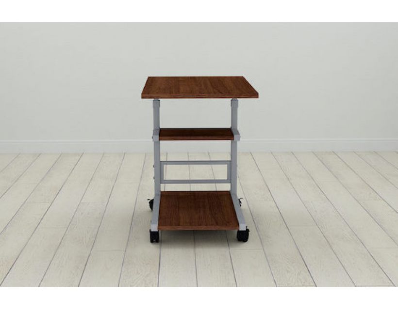 Стіл приставний Ferrum-decor Адан 62x40x60 метал Сірий ДСП Венге 16мм (FRD-105395)