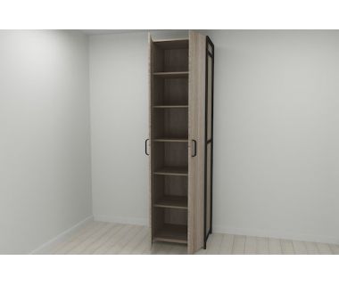 Шкаф Гардероб Уни секция 7 серии Конект Ferrum-decor 220x60x50см Черный металл ДСП Дуб Сонома Трюфель 16 мм (FRD-104562) Шкаф Гардероб Уни секция 7 серии Конект Ferrum-decor 220x60x50см Черный металл ДСП Дуб Сонома Трюфель 16 мм (FRD-104562)