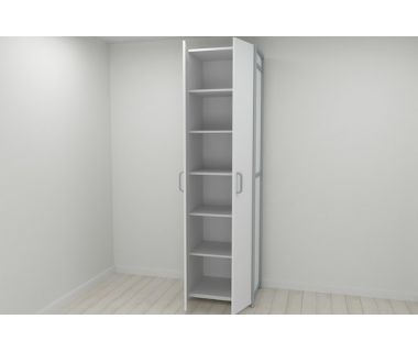 Шкаф Гардероб Уни секция 7 серии Конект Ferrum-decor 220x60x50см Серый металл ДСП Белый 16 мм (FRD-104563) Шкаф Гардероб Уни секция 7 серии Конект Ferrum-decor 220x60x50см Серый металл ДСП Белый 16 мм (FRD-104563)
