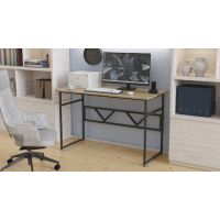 Компьютерный стол Ferrum-decor Райан 75x120x60 черный ДСП Дуб Сонома 16мм (FRD-103682)