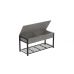 Банкетка с ящиком Ferrum-decor Дрейк 1 550x1000x400 металл Черный ДСП Бетон 16 мм (FRD-103051)