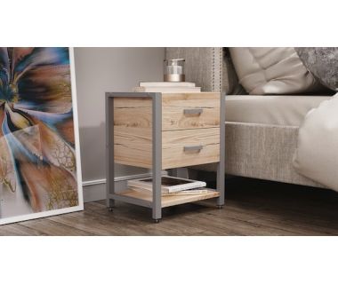 Тумба універсальна Ferrum-decor Вів'єн 2/1 50x41x40 сірий ДСП Дуб Артизан 16мм (FRD-104182)