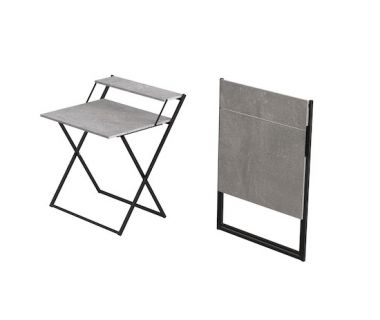 Стіл трансформер Компакт 2 Ferrum-decor 750x790x720 Чорний метал ДСП Бетон 16 мм (FRD-104696)