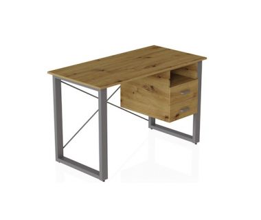 Письменный стол с ящиками Ferrum-decor Оскар 750x1400x700 металл Серый ДСП Дуб Артизан 16 мм (FRD-103294) Письменный стол с ящиками Ferrum-decor Оскар 750x1400x700 металл Серый ДСП Дуб Артизан 16 мм (FRD-103294)