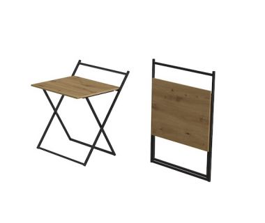 Стіл трансформер Компакт 1 Ferrum-decor 750x790x720 Чорний метал ДСП Дуб Артизан 16 мм (FRD-104681)