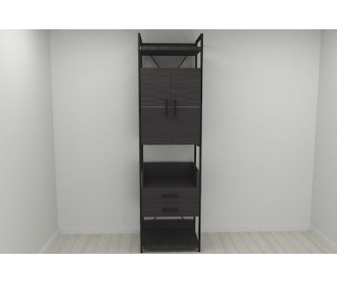 Шкаф Гардероб Уни секция 5 серии Конект Ferrum-decor 220x60x50см Черный металл ДСП Венге Магия 32 мм (FRD-104512) Шкаф Гардероб Уни секция 5 серии Конект Ferrum-decor 220x60x50см Черный металл ДСП Венге Магия 32 мм (FRD-104512)