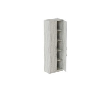 Шкаф Анжело Ferrum-decor на 5 полок с 4 дверями 1900x600x380 ДСП Бетон 16 мм (FRD-105006)