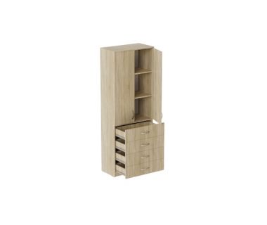 Шкаф Анжело Ferrum-decor на 3 полок с 2 дверями и 4 ящика 1900x700x380 ДСП Дуб Сонома 16 мм (FRD-105028) Шкаф Анжело Ferrum-decor на 3 полок с 2 дверями и 4 ящика 1900x700x380 ДСП Дуб Сонома 16 мм (FRD-105028)
