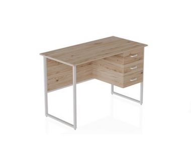 Компьютерный стол Ferrum-decor Гарри 75x140x70 белый ДСП Дуб Артизан 32мм (FRD-101019)