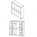 Шафа для одягу Гербор Бука SZF4D 220 Німфея альба + Дуб артизан (GRB-1673)