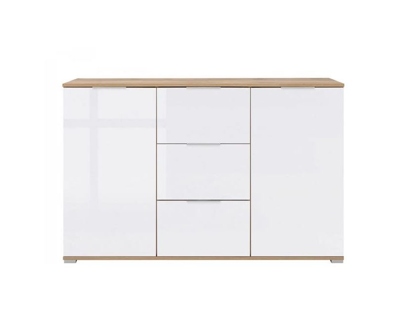 Комод у вітальню BRW (БРВ) Злата KOM2D3S Дуб тахо + Білий матовий (GRB-1516)