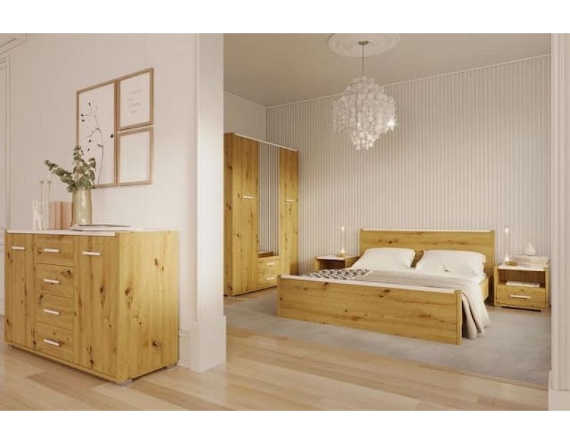 Комплект модульний в спальню Гербор Рутенія N100028 Дуб артизан Німфея альба (GRB-1039)