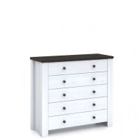 Комод в гостиную BRW (БРВ) Антверпен II KOM5S (телескопы) Ясень снежный/Дуб мореный (GRB-1665)