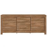 Комод в спальню BRW (БРВ) Герман KOM2D3S/9/20 (телескопы) Дуб стерлинг (GRB-1488)