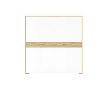 Шафа для одягу Гербор Бука SZF4D 220 Німфея альба + Дуб артизан (GRB-1673)