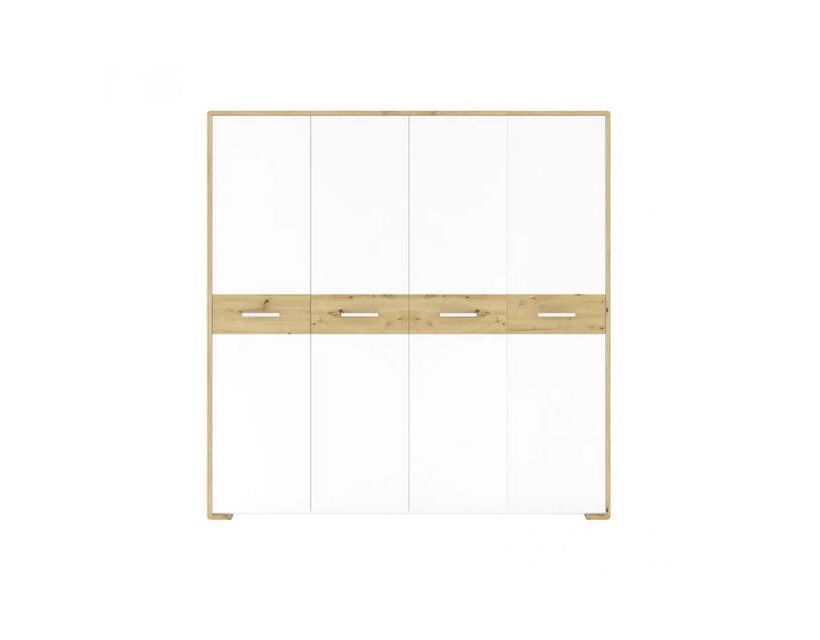 Шафа для одягу Гербор Бука SZF4D 220 Німфея альба + Дуб артизан (GRB-1673)