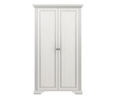 Шкаф двухдверный Гербор Уайт 2D Ясень снежный + Сосная серебряная (GRB-1335)